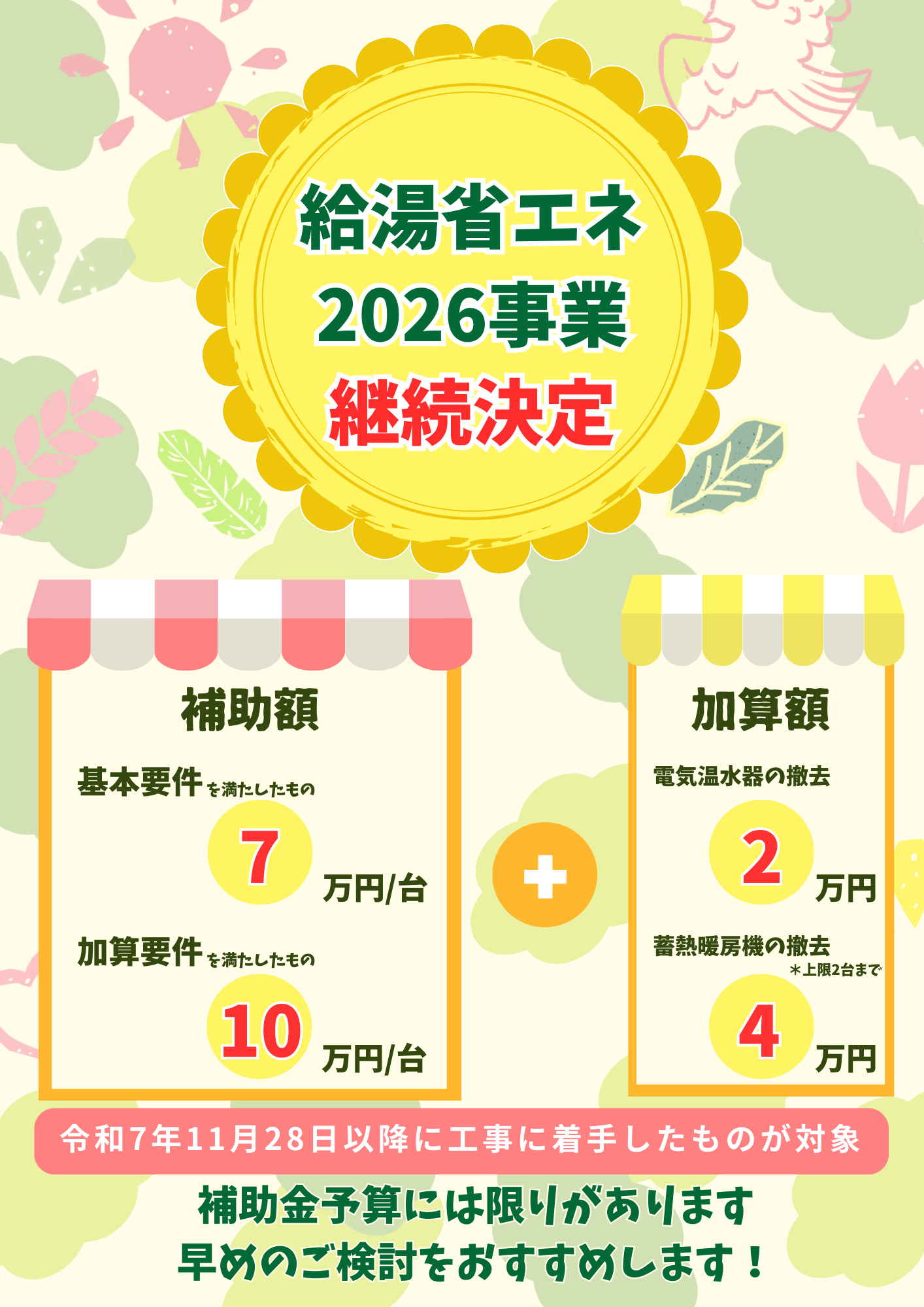 給湯省エネ2026事業継続決定